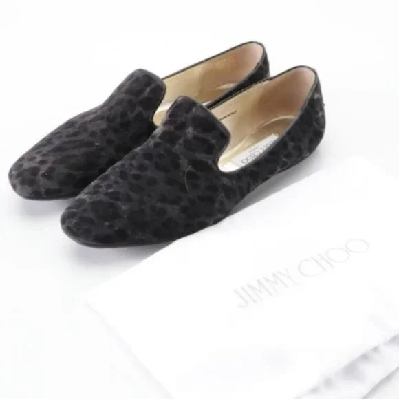 Jimmy Choo Venetian-Style Loafers in Printed Suede with Rubber Soles - Picture 5 of 7